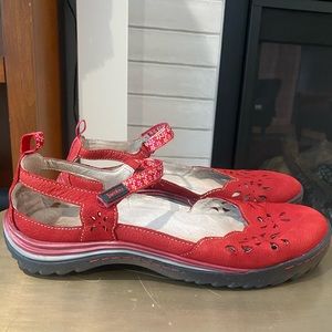 Jambu Deep Sea Mary Janes Womens Shoes Color Red Size US 10